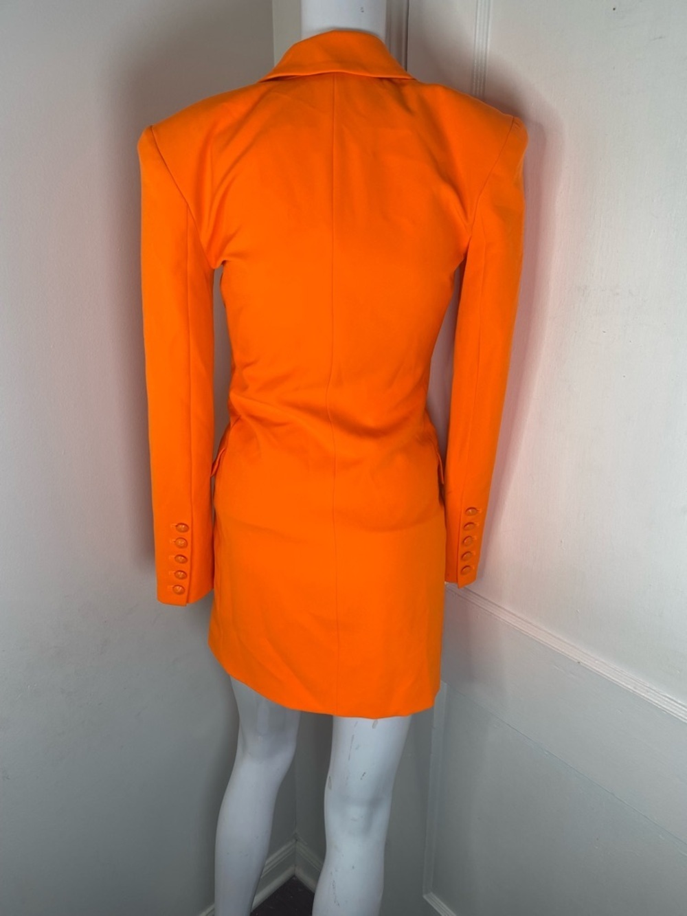 L'AGENCE NWT Marlee Vibrant Orange Tailored Blazer Dress - Picture 8 of 14